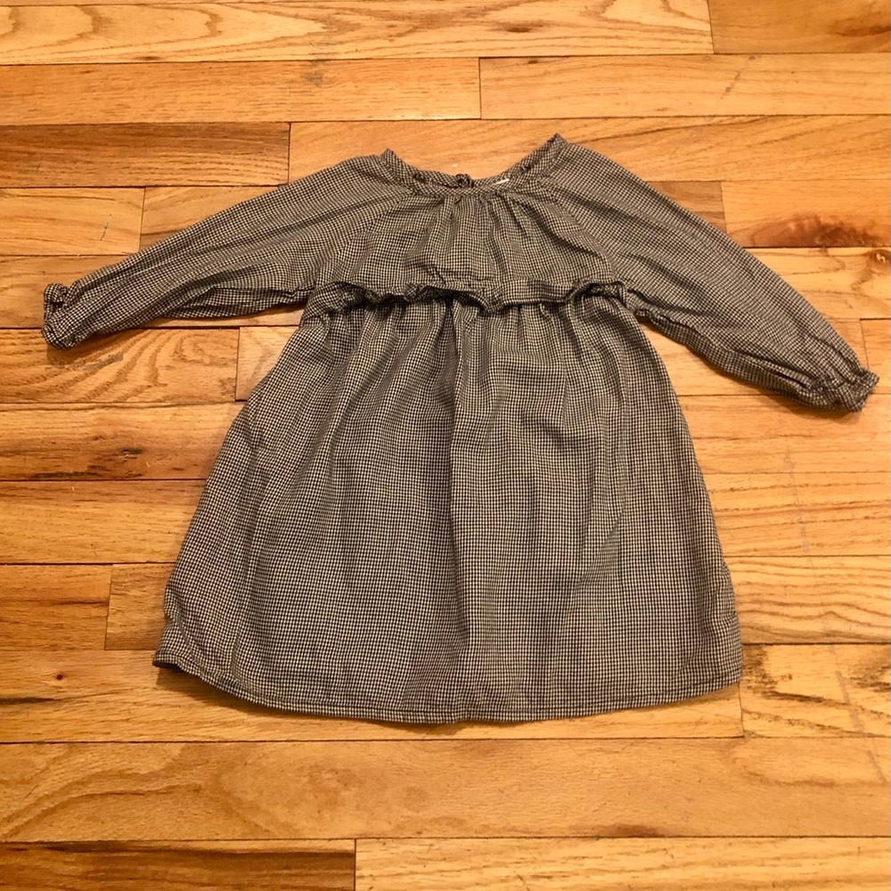 Houndstooth long sleeve dress, 12-18 months